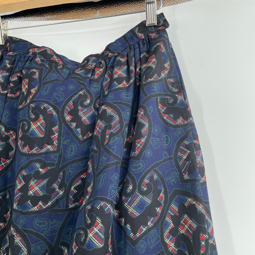 Vintage NWT Country Sophisticates by Pendleton Blue Paisley Midi Skirt Womens 10 - Picture 9 of 9